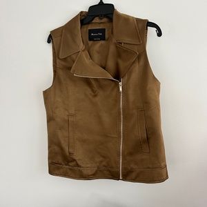 Massimo Dutti Brown Sleeveless Blouse